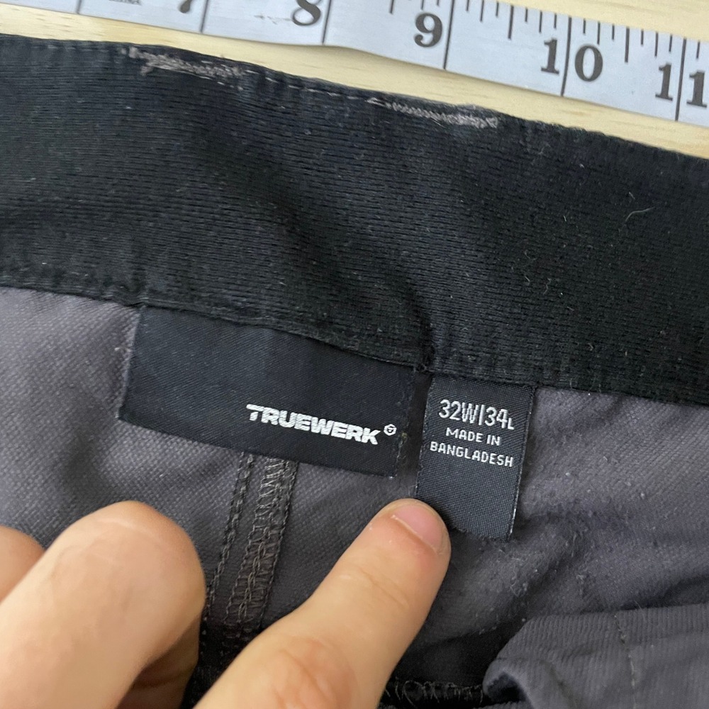 Truewerk T1 Werkpants Men 32x34 Grey Work Pants Outdoor Utility Distressed - Picture 3 of 13